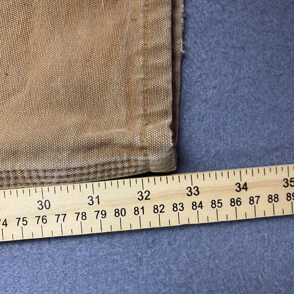 Carhartt Pants Mens 34x33 Flannel Lined Workwear Double Knee Distressed READ - Picture 13 of 14